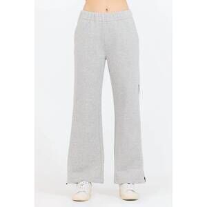 NEW VINTAGE HAVANA contrast zipper flare pant in grey
